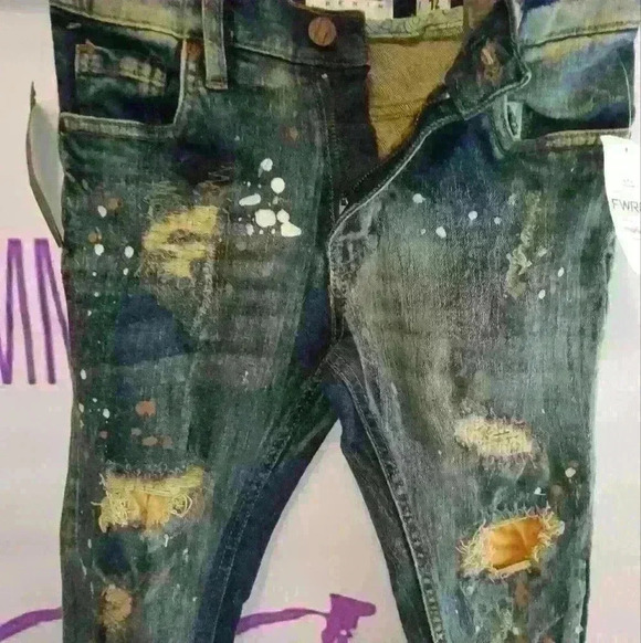 forward denim Other - boys brand new slim fit Urban jeans Forward Denim Paint Splatter size 12